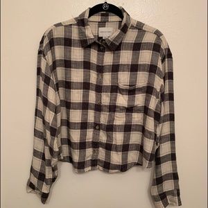 American Eagle Plaid Button-Down